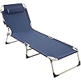 GO2CAMPS Foldable Camping Bed with Head Rest | Foldable Camping Cot | كرسي رحلة | Beach Chair Lightweight | Zero Gravity Camping Bed | Beach Chair Sun Lounger | Outdoor Foldable Picnic Chair