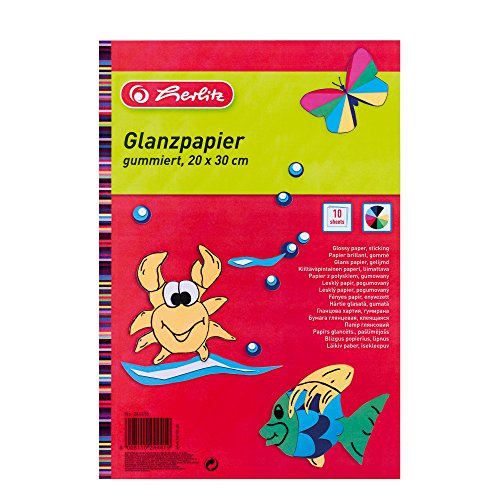 Herlitz 244418 Glanzpapier 20 x 30 cm, 10 Blatt