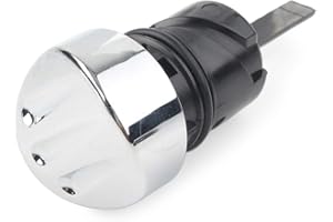 GZYF Tapón de aceite para tanque de gasolina estilo aletado para motocicleta, varilla de medición para Harley Sportster XL1200R 2004-2008, XL1200V 2012-2016, XL883 XL883C 2004-2006, cromado