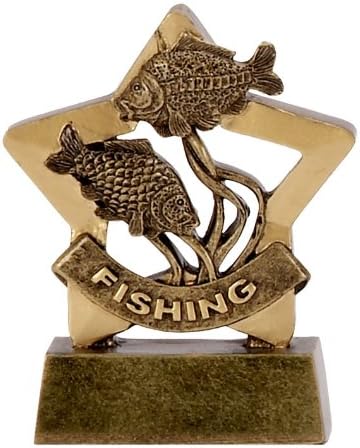 3.25" Mini Star Fishing Trophy with Free Engraving up to 30 Letters A1119
