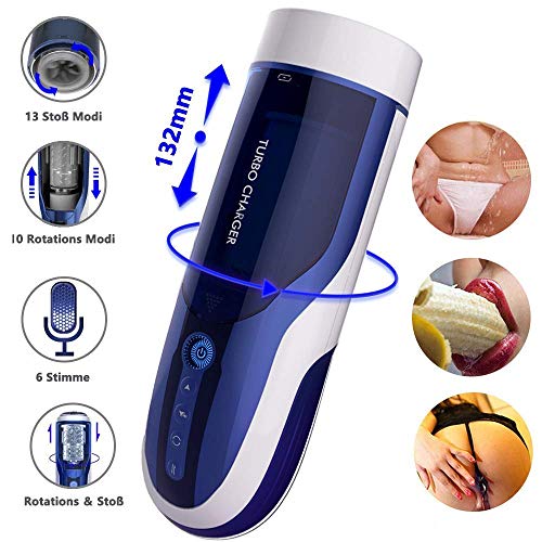 Male Masturbator Cup Pocket Pussy Male Masturbation Automatic 10 Vibration Spinning Patterns Suction Interactive for Suction Interactive Sleeve Storker Oral Sex Toys Men Female Moans Aural Stimulation