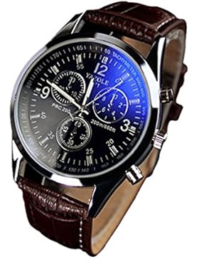 WINWINTOM 1PC Mens Blue Ray Glas Quartz Analog Uhren