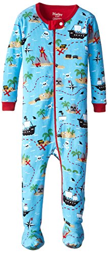 Hatley Baby Boys Infant Footed Coverall Treasure Island Pyjama Set, Blue, 0-3 Months