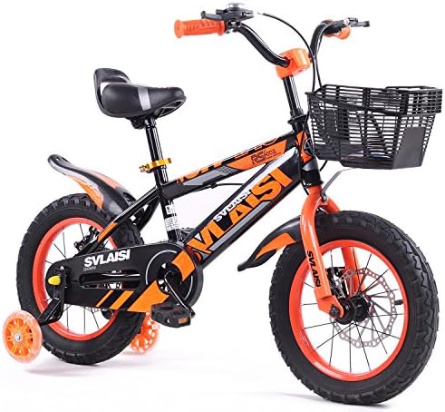 Z&D Kids Bikes,Carbon Steel Frame Bicycle With Stabilizer,Adjustable Height,Disc Brake,Size In 12'',14'',16''For 3-6Years Olds Childern