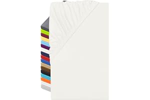 ‎NPLUSEINS npluseins Microfaser Spannbettlaken – atmungsaktiv und Allergiker geeignet 1519.2192, 90-100 x 200 cm, Natur