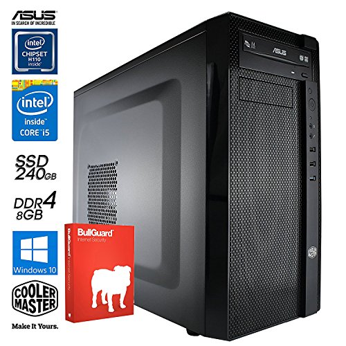 SNOGARD Advanced Business Line PC | Intel Core i5-6500, HD 530 Grafik | 8096MB DDR4 RAM | 240GB SSD | DVD±RW | Microsoft Windows 10 Pro | High Performance Desktop-PC • Silent Multimedia Computer
