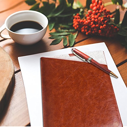 WALNEW 13.5 Microsoft Surface Book 13.5 Zoll Schutzhülle, Hülle, Case, Cover, mit Zwei-Taschen-Design mit Geschütztem Inneren und Externem Mousepad,Kaffee - 7
