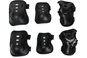 NHQZ Casco de Bicicleta para niños de 6 Piezas, con Rodilleras, Coderas y muñequeras Ajustables, Protector de Seguridad para Patinaje, Bicicleta, BMX, patineta y aeropatín