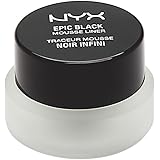 NYX Professional Make Up Epic Black Mousse Eyeliner, Finish Opaco, Resistente all'Acqua, Nero