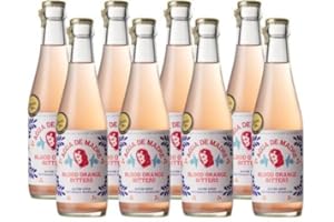 Agua de Madre Blood Orange Bitters Live Water Kefir (8x33cl) | Delivered Fresh & Chilled | Sparkling Probiotic Drink | Vegan and Certified Organic | A Natural Route to Better Gut Health