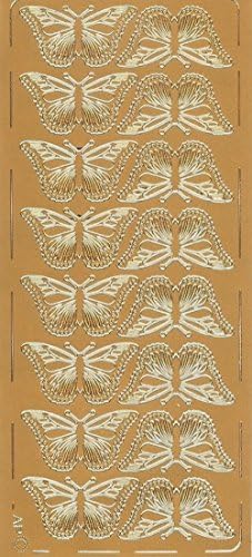 Butterfly Filigree 2 inch Peel Offs - GOLD