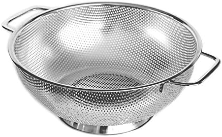 Cucinare Stainless Steel Colander 5-Quart Strainer for Cooking and Kitchen Use