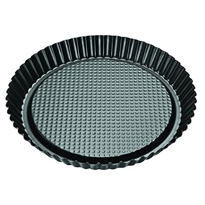 Zenker 6522 Moule à Tarte Acier Inoxydable Noir Métallique Diamètre 30 cm