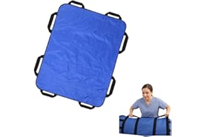 EURI | Sábana Deslizante para Transferencia de Ancianos con 8 Asas reforzadas | Manta de Transferencia para mover y levantar pacientes | Almohadilla de cama pocisionamiento de pacientes |120x100 cm