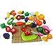 Produktbild Qianle 24 Stücke Schneid Obst Gemüse Spielzeug als Geschenk,Erziehungsspielzeug,Familie spielen DIY Spielzeug Set