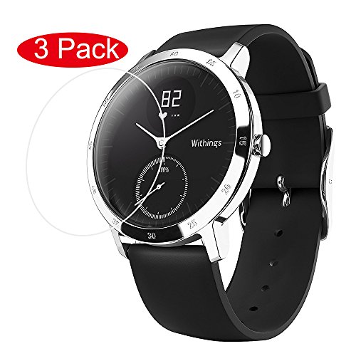MaxKu Withings Steel HR 36mm Schutzfolie Displayschutzfolie, [3 Stück] HD Transparent Displayschutz Weich Folie Screen Protector Für Withings Steel HR 36mm