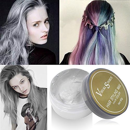 JUHON Colorful Hair Wax Professional Hair Wax Natural Matte Hairstyle Hair Dye Wax for Party Cosplay