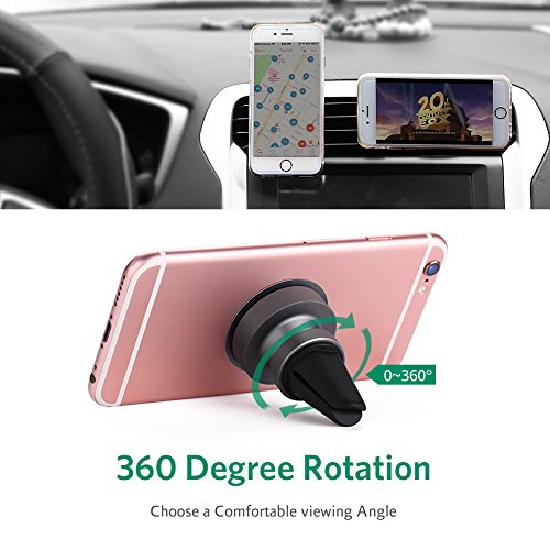 UGREEN Supporto Auto, Supporto Magnetico Cellulare per Auto Porta Cellulare Bocchette dell'Aria Rotazione di 360 Gradi per iPhone X/ 8/ 8+, Samsung S9/ S9+/ S8/ S8+, Huawei P20/ P20 Lite, LG V30, etc.