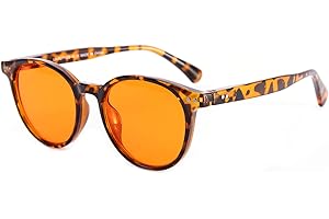 OKH Blaulicht-blockierende Brille Herren Damen für Computer Gaming Brille Anti Blendung Anti Augen Stamm Reduzieren Kopfschmerzen Runde Blaulichtfilter Brillen