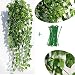 Produktbild TECHSHARE Efeu Künstlich, Künstliche Pflanze, Plastikpflanzen Dschungel Deko mit Nylon Kabelbinder für Garten Hochzeit Party 84Ft 12 Stück