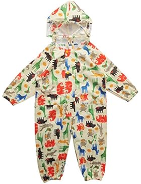 Vine Kinder Regenanzug Jungen und Madchen Regenjacke Wasserdichter Regen-Overall Reflektoren