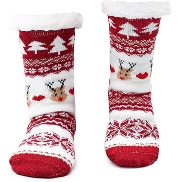 Chaussettes De Noël En Laine D'Agneau – Motifs Festifs Pour Enfants Et Adultes | Pour Un Cadeau Chaud Et Traditionnel