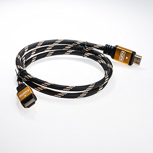 2m PREMIUM HDMI Kabel 1.4a / 2.0 Highend 4K 3D Ethernet FULL HD LCD LED TV Monitor zehn Meter 24K Vergoldet | CEC | ARC | 2160p | Blitzversand | zwei Meter - 3