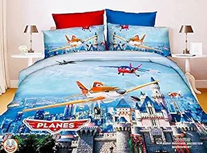 SKY HOME FURNISHING Cotton Hunny Bunny Design_Kids Version Double Bedsheet with 2 Pillow Covers_Colour-Multi-Size-90X100 Inch_Fabric-Cotton_Boys Version Micky Mouse 02