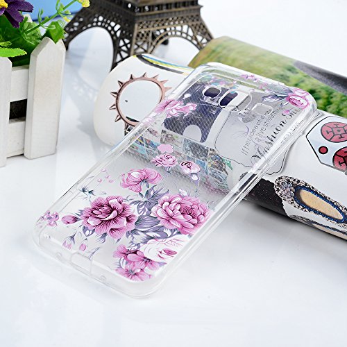 Badalink H  lle f  r Samsung  Galaxy J3 2016 Silikon Handy H  lle Schutzh  lle Rosa Rose Muster Ultra Slim Weich TPU Gummi Bumper Case Protective Back