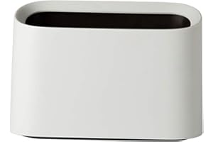 Asudaro minikosz na śmieci na biurko, mały blat stołu, plastikowy kosz na śmieci, poręczny kosz na śmieci, do łazienki, kuchni, biura, 21 x 9 x 15 cm, biały