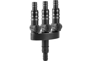 EFUTURETIME® Vattensplitter i 3 vägar, 1/2 tum (13 mm) och 3/4 tum (19 mm) justerbar ABS-adapter för kranar, slangdispenser för fontäner