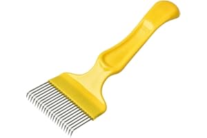 KINGGOO Edelstahl-Entdeckelungs-Gabel-Plastikhandgriff-Entdeckelungs-Gabel mit 18 Zinken-Edelstahl-Beekeeping-Werkzeug