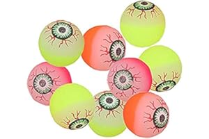 Kungfu Mall 15 stücke Bouncy Augäpfel im Dunkeln leuchten Bounce Ball Jet Balls Party Tasche Füllstoff für Kinder in Halloween Dekoration (zufällige Farbe)