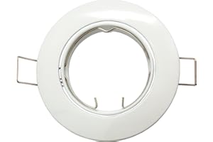 SeKi Marco empotrable para LED y halógeno, orientable, blanco, redondo, apto para GU10 y MR16 (GU5,3).