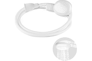 VASANA Tuyau d'arrosage portable en caoutchouc pour robinet à main pour animal domestique, blanc, environ 127 cm de long, 1 pièce