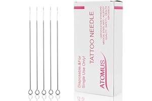 ATOMUS 50pcs 9RL Tattoo Needles Set Disposable Tattoo Needles Stainless Steel Taeto Needles for Tattoo Machine