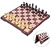 Produktbild YoungRich Schachbrett Magnetisch Holzmuster Kunststoff Schachspiel Set Deluxe Faltbare Schachbrett Interieur Lagerung Reise Urlaub Wochenende 31 x 31 x 2 cm Spielbrett