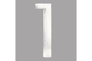 HASWARE Número de casa flotante de 4 pulgadas (10 cm) Números de puerta con estilo Placa del alfabeto Números de dirección de casa de la calle (Pequeño 2, Plata)