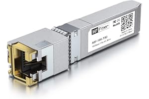 H!FIBER.COM Cisco 10GBASE-T SFP+ Transceiver to RJ45 - 80 Metres, Compatible with Cisco SFP-10G-T-S, Ubiquiti UniFi UF-RJ45-10G, Mikrotik S+RJ10, Netgear AXM765