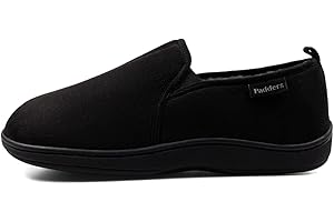 Padders Basil Mens Wide Fit Slip on Memory Foam Slippers - Soft Microsuede Upper and Close Back Design with Wide G Fitting for Extra Room and Ultimate Comfort