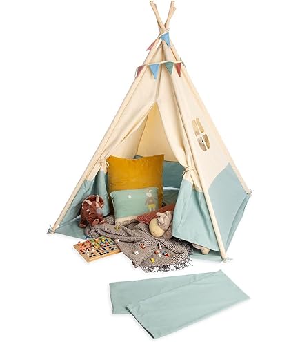 Tipi Speeltent Off-white «Fête» incl. matras ✔️ Petite Amélie