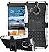 Produktbild HTC One M9 Plus Hülle,HTC One M9+ Hülle,[Schwarz+Weiß]Outdoor Schutzhülle,Rüstung Serie Hohe Qualität Schutzhülle Muster Schutz Handy Hülle Case Back Cover Tasche Mit Ständer