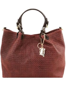 81415684 - TUSCANY LEATHER: TL KEYLUCK - Tasche aus geprägtem Leder - Gross, Bordeaux