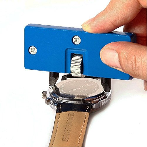 Racksoy Professionell Uhrrückenabdeckung Uhrenkasten Öffner Abzieher + Uhrenschließer Einpresswerkzeug Gehäuseschliesser Uhrrückenabdeckung Drucker mit Druckplatten Kunststoffeinsätzen als Uhr Reparatur Werkzeug - 5