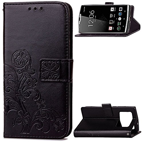 pinlu Case Mobile Phone Wallet PU Leather Case with Stand Function Innensch Strand Design Happy Clover Pattern