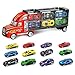 Produktbild SINACO spielzeugautos Aufbewahrungs LKW mit 12 Metall Autos Handheld Geschenkset für Kinder ab 3 Jahren