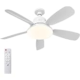 joyshie Ceiling Fan E27 LED, Easy Installation, Compact Design | Easy installation without electrician, ideal for small space