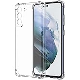 KZY İletişim Samsung Galaxy S21 FE ile uyumlu ile Uyumlu Kapak K&ouml;şe Korumalı AirBag Antishock Şeffaf Silikon Kılıf