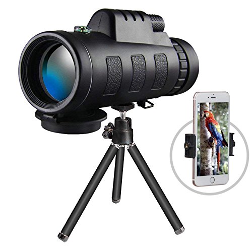 Aisuo Monocular Telescope -12X50 High Power Prism Monocular and Quick Smartphone Holder Hunting Sports Outdoors Wildlife Travel Monoculars Telescope, for Kids, Children, Friends.