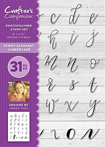 Crafter 's Companion A5 Photopolymer Stempel – Script Alphabet Kleinbuchstaben, transparent